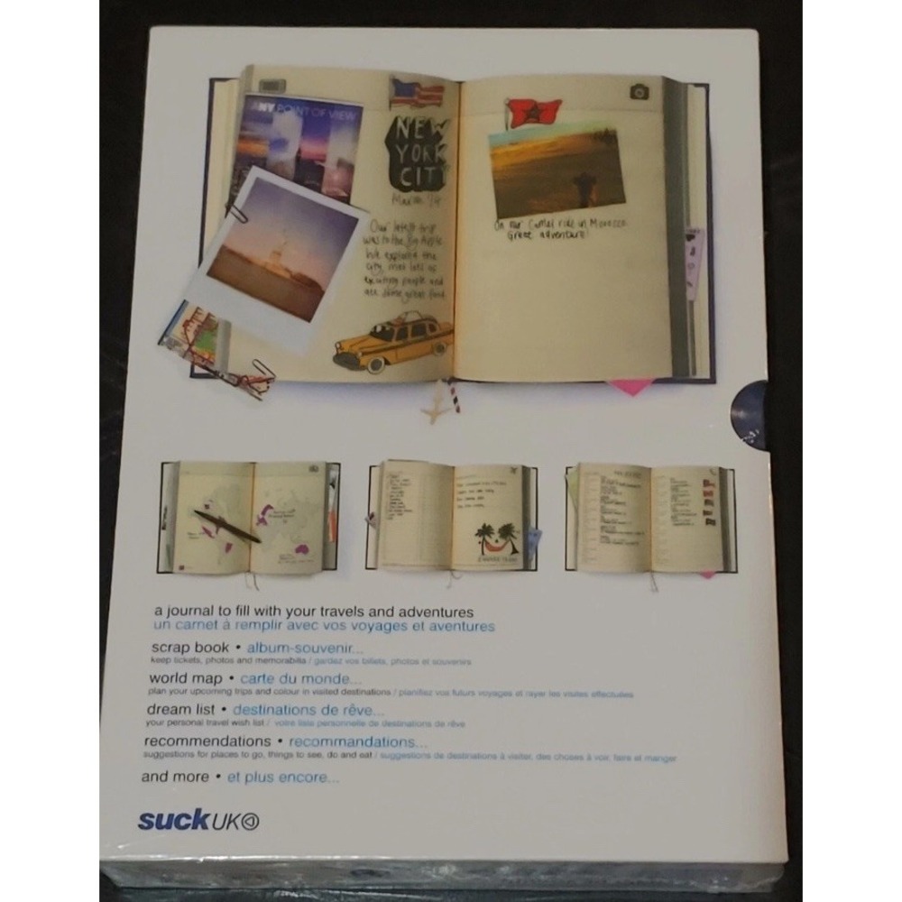 My Travel Journal UK Hardcover Diary for Globetrotters Trip Memories Blue